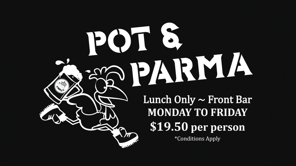 Tradies Pot & Parma $19.50