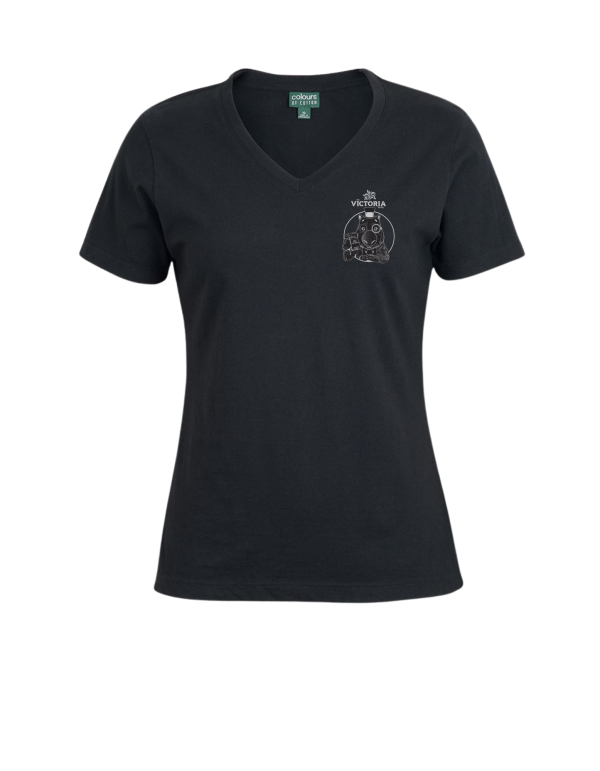 The Victoria Black V-Neck Shirt