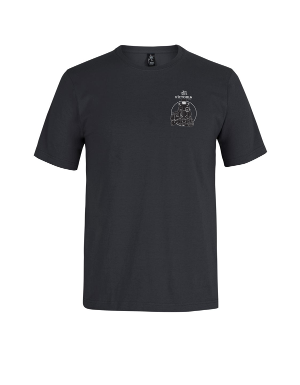 The Victoria Black Round-Neck Shirt